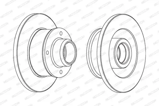 Bremsscheibe Hinterachse FERODO DDF137C-1 Bild Bremsscheibe Hinterachse FERODO DDF137C-1