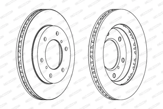 Bremsscheibe Vorderachse FERODO DDF1384 Bild Bremsscheibe Vorderachse FERODO DDF1384
