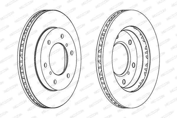Bremsscheibe Vorderachse FERODO DDF1384C