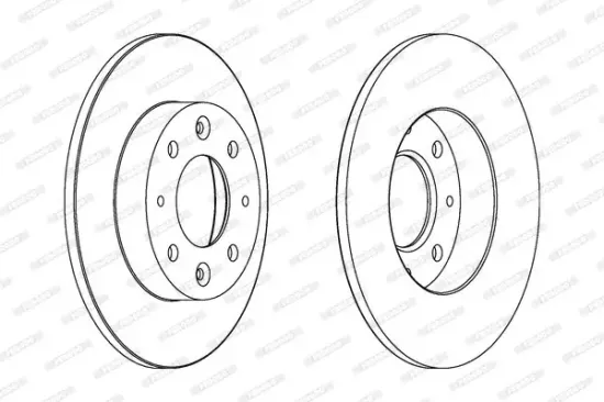 Bremsscheibe Hinterachse FERODO DDF1395 Bild Bremsscheibe Hinterachse FERODO DDF1395