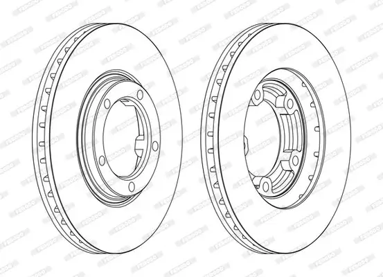 Bremsscheibe Vorderachse FERODO DDF1404C