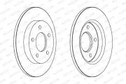Bremsscheibe Hinterachse FERODO DDF1420C
