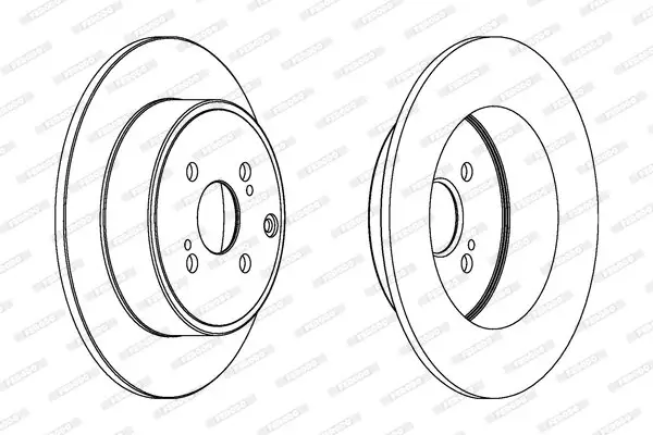 Bremsscheibe Hinterachse FERODO DDF1421C