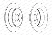 Bremsscheibe Hinterachse FERODO DDF1421C