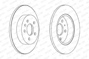 Bremsscheibe Hinterachse FERODO DDF1423C