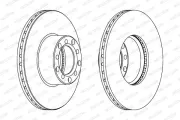 Bremsscheibe Hinterachse FERODO DDF1044C