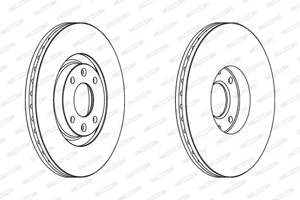 Bremsscheibe Vorderachse FERODO DDF1442C