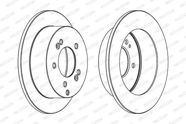 Bremsscheibe Hinterachse FERODO DDF1447C