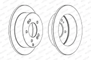 Bremsscheibe Hinterachse FERODO DDF1447C