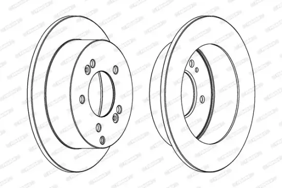 Bremsscheibe Hinterachse FERODO DDF1447C Bild Bremsscheibe Hinterachse FERODO DDF1447C