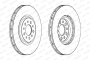 Bremsscheibe Vorderachse FERODO DDF1453C