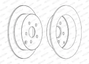 Bremsscheibe Hinterachse FERODO DDF1485C