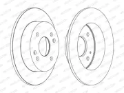 Bremsscheibe Hinterachse FERODO DDF1488C