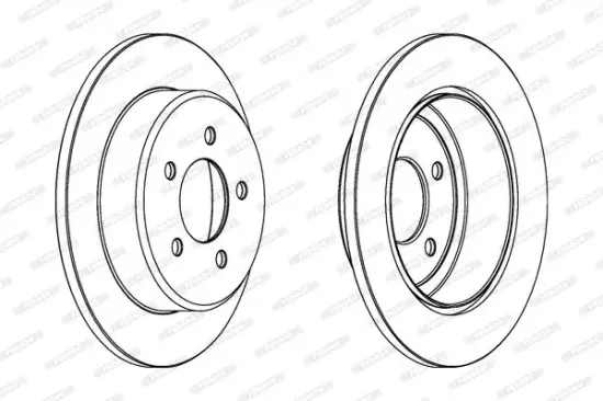 Bremsscheibe Hinterachse FERODO DDF1492C Bild Bremsscheibe Hinterachse FERODO DDF1492C