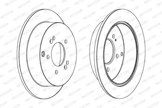 Bremsscheibe Hinterachse FERODO DDF1493C Bild Bremsscheibe Hinterachse FERODO DDF1493C