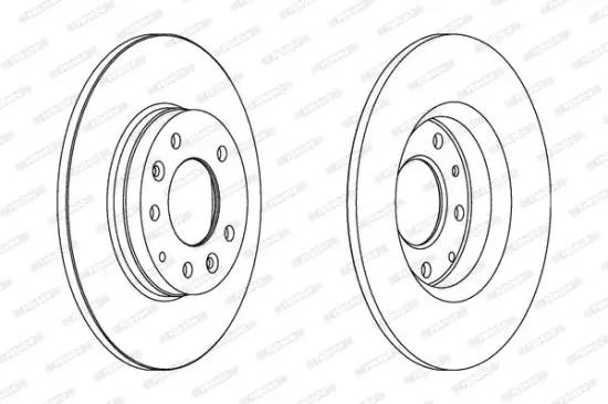 Bremsscheibe Hinterachse FERODO DDF1500C Bild Bremsscheibe Hinterachse FERODO DDF1500C