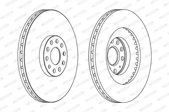 Bremsscheibe Vorderachse FERODO DDF1504C-1 Bild Bremsscheibe Vorderachse FERODO DDF1504C-1