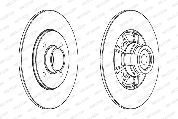 Bremsscheibe Hinterachse FERODO DDF1517-1