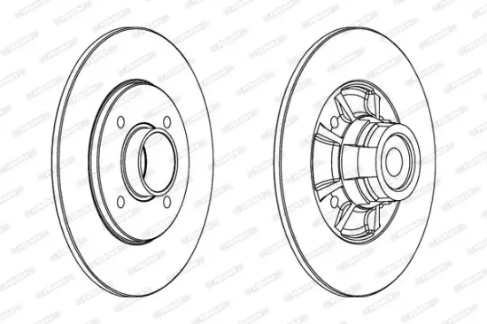 Bremsscheibe Hinterachse FERODO DDF1517-1 Bild Bremsscheibe Hinterachse FERODO DDF1517-1