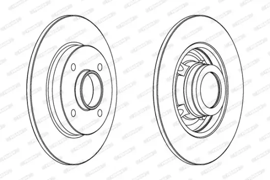 Bremsscheibe Hinterachse FERODO DDF1523C-1 Bild Bremsscheibe Hinterachse FERODO DDF1523C-1