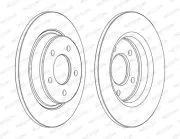 Bremsscheibe Hinterachse FERODO DDF1546C