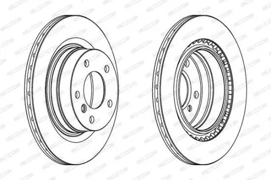 Bremsscheibe Hinterachse FERODO DDF1549C Bild Bremsscheibe Hinterachse FERODO DDF1549C