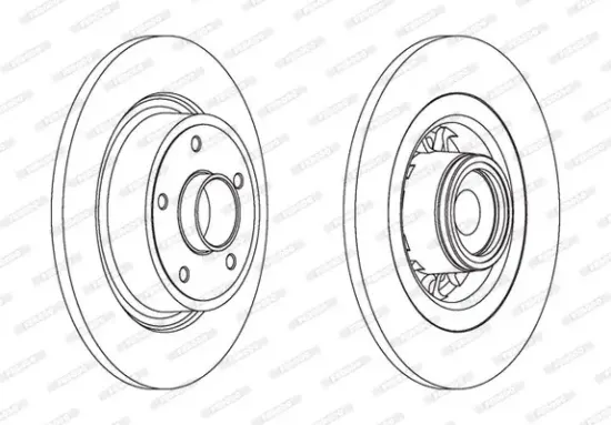 Bremsscheibe Hinterachse FERODO DDF1569-1 Bild Bremsscheibe Hinterachse FERODO DDF1569-1