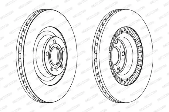 Bremsscheibe Vorderachse FERODO DDF1572C-1 Bild Bremsscheibe Vorderachse FERODO DDF1572C-1