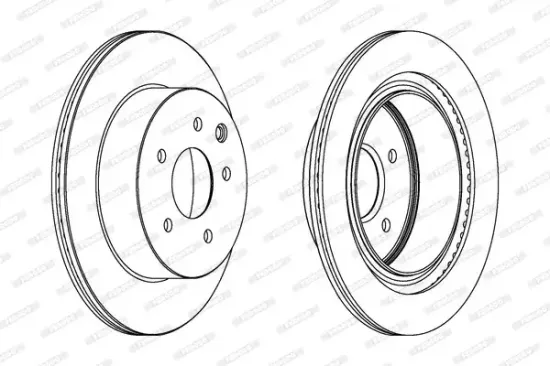 Bremsscheibe Hinterachse FERODO DDF1579C Bild Bremsscheibe Hinterachse FERODO DDF1579C