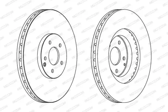 Bremsscheibe Vorderachse FERODO DDF1585C-1 Bild Bremsscheibe Vorderachse FERODO DDF1585C-1