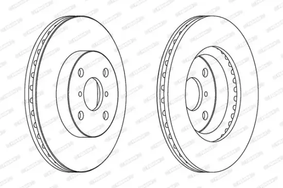 Bremsscheibe Vorderachse FERODO DDF1587C Bild Bremsscheibe Vorderachse FERODO DDF1587C
