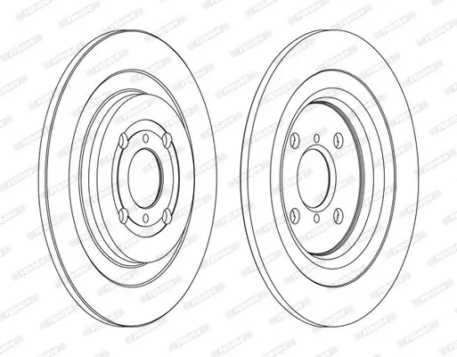 Bremsscheibe Hinterachse FERODO DDF1588C Bild Bremsscheibe Hinterachse FERODO DDF1588C