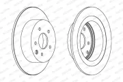 Bremsscheibe Hinterachse FERODO DDF1590C