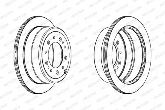 Bremsscheibe Hinterachse FERODO DDF1597C-1 Bild Bremsscheibe Hinterachse FERODO DDF1597C-1