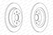Bremsscheibe Hinterachse FERODO DDF1600