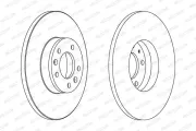 Bremsscheibe Hinterachse FERODO DDF1602C