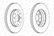 Bremsscheibe Vorderachse FERODO DDF1603C