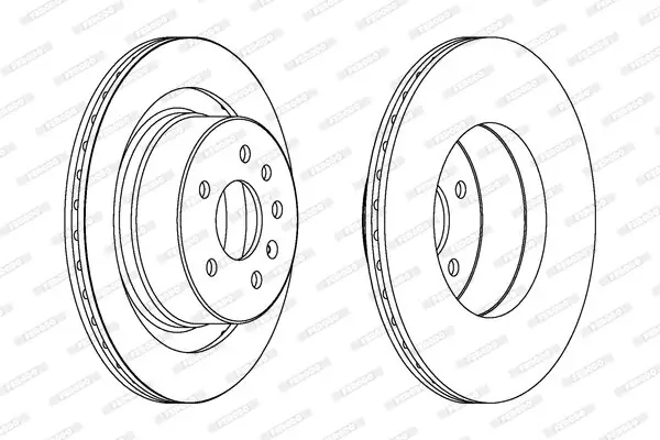 Bremsscheibe Hinterachse FERODO DDF1604