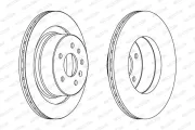 Bremsscheibe Hinterachse FERODO DDF1604
