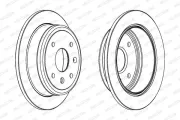 Bremsscheibe Hinterachse FERODO DDF1606C