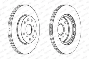Bremsscheibe Vorderachse FERODO DDF1620C