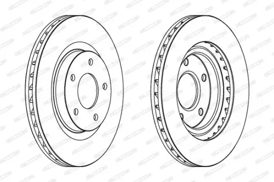 Bremsscheibe Vorderachse FERODO DDF1624C Bild Bremsscheibe Vorderachse FERODO DDF1624C