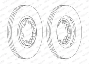 Bremsscheibe Vorderachse FERODO DDF1626C