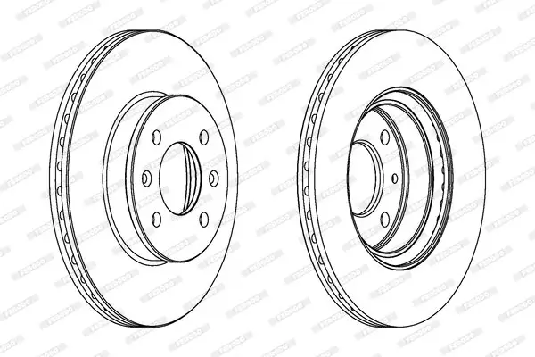 Bremsscheibe Vorderachse FERODO DDF1636C