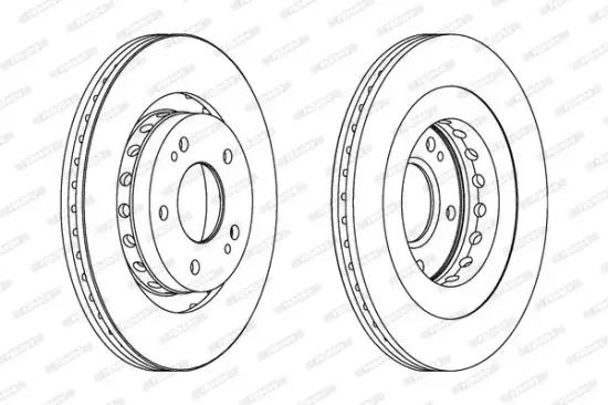 Bremsscheibe Vorderachse FERODO DDF1642C Bild Bremsscheibe Vorderachse FERODO DDF1642C
