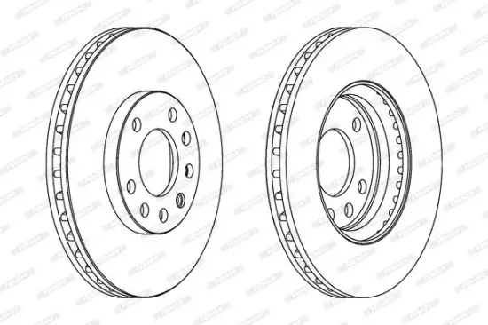 Bremsscheibe Vorderachse FERODO DDF1644C Bild Bremsscheibe Vorderachse FERODO DDF1644C