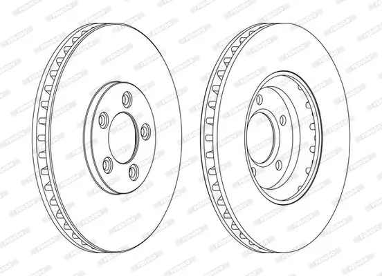Bremsscheibe Vorderachse FERODO DDF1648C