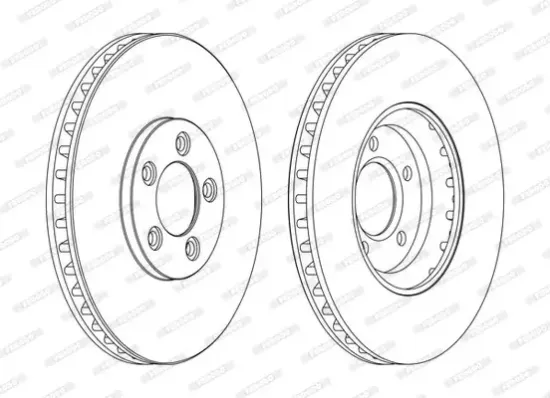Bremsscheibe Vorderachse FERODO DDF1648C Bild Bremsscheibe Vorderachse FERODO DDF1648C