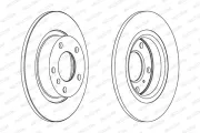 Bremsscheibe Hinterachse FERODO DDF1651C