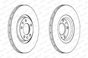 Bremsscheibe Hinterachse FERODO DDF1652C